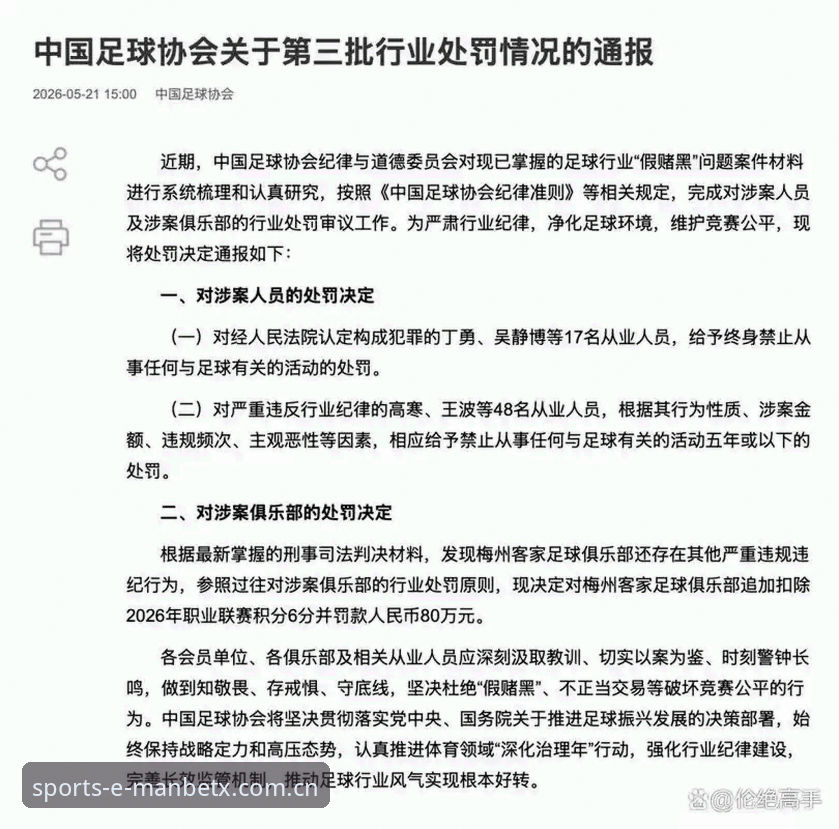 MANBETX下载地址 中国足协第三批禁足名单解读教程:曼巴体育平台带你了解行业动态